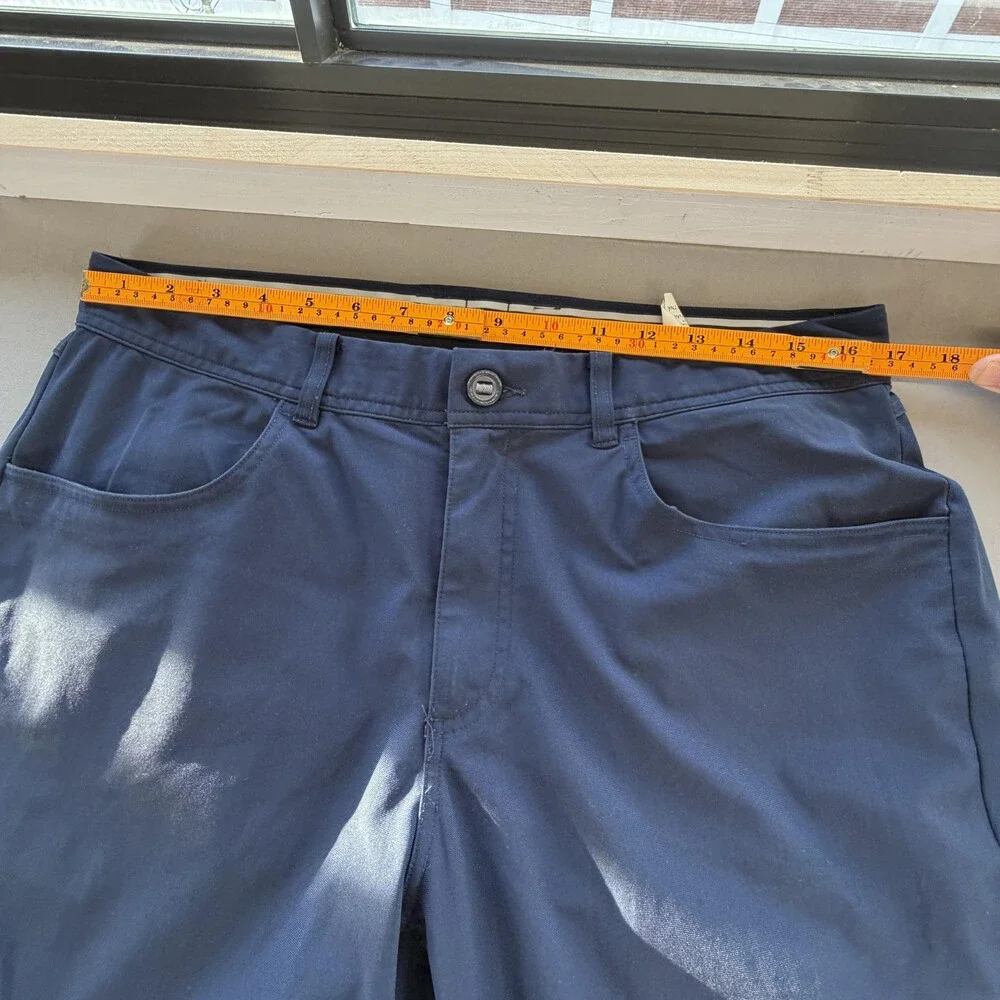 Puma Pants Mens FITS 34x33 Blue Stretch Khakis Golf 5 Pocket Performance Casual